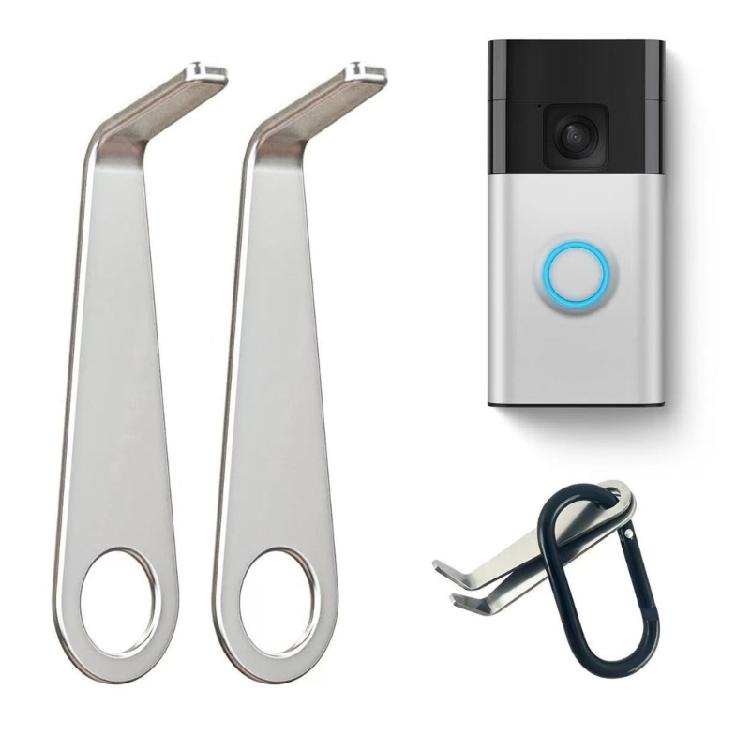2pcs Sturdy Stainless Steel Materials Doorbells Key Tool for Secure and Simple Removal of Rings Battery Doorbells