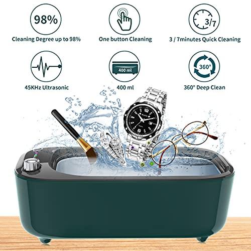 Ultrasonic Cleaner (US Standard) - 400ml - 45KHz - Green GZ-CS01A