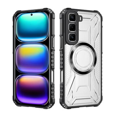 CD Magnetisches Design Heavy Duty Hart HD Klare Rückseite Für Infinix Hot 50 Pro+,Rugger Armor Hart PC TPU Hülle