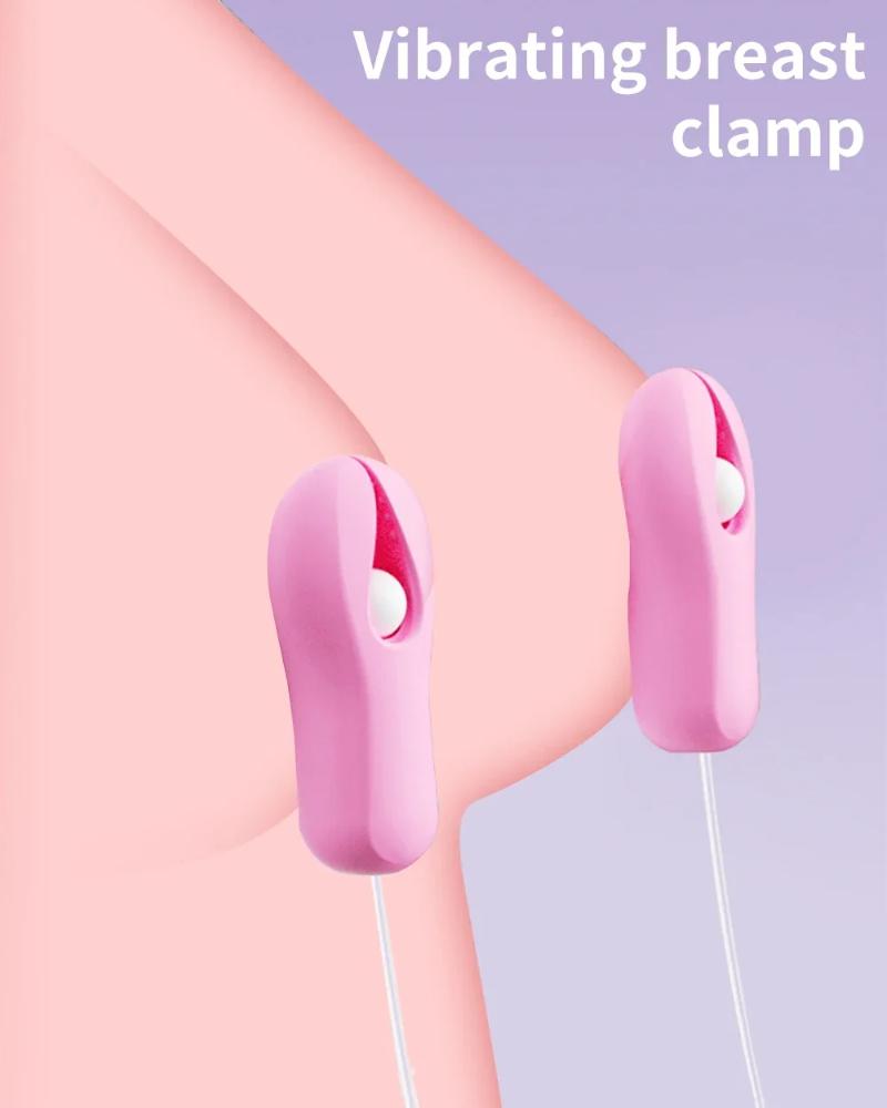 10 Modes Electric Nipple Clamp Breast Massage Vibrator Enhancer Bondage Adult Stimulator Sex Toys For Women Couples Female