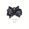 New bow clip, large checkered bow clip, girls' hair clip, fashionable and retro hair clip, durable winter hair clip