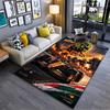Sports Area Rug, Lando Norris McLaren F1 4 Sunset Monza Poster, Fan Cave Decor, Non-Slip Mat