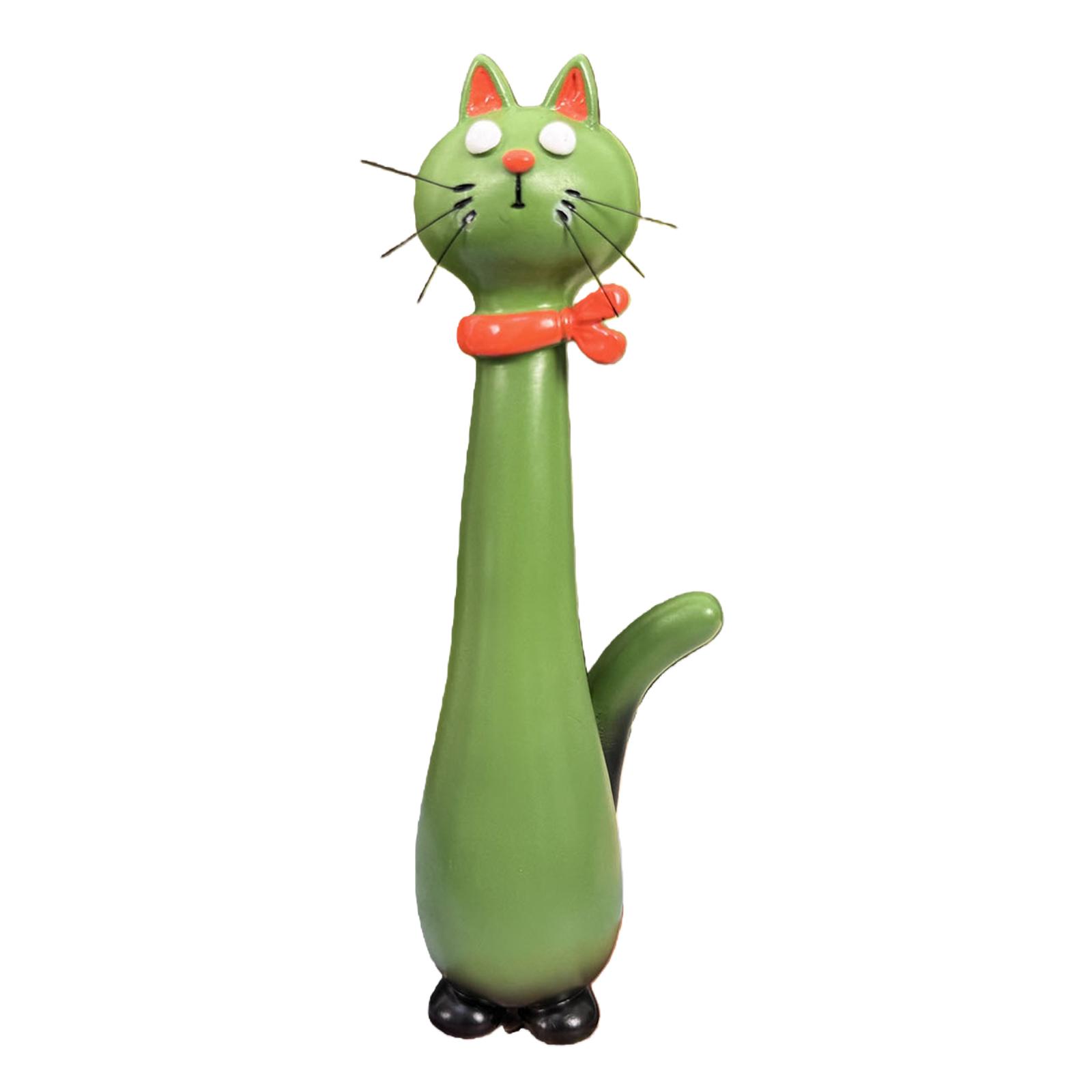 Handcrafted Quirky Cat Vase Creative Ornament Whimsical Resin Cat Flower Vase Aesthetic Table Decor for Flowers/Accessories