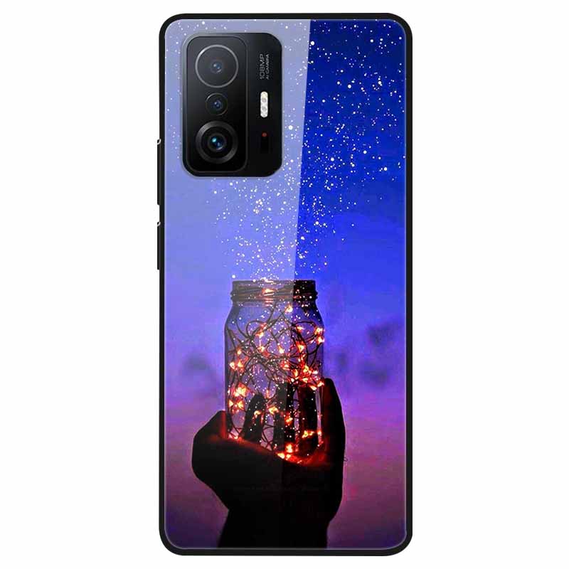 For Xiaomi 11T Tempered Glass Case Soft Bumper Hard Funda For Xiaomi mi 11T Pro Phone Case 11 T 11T Pro 11TPro Back Cover Shells