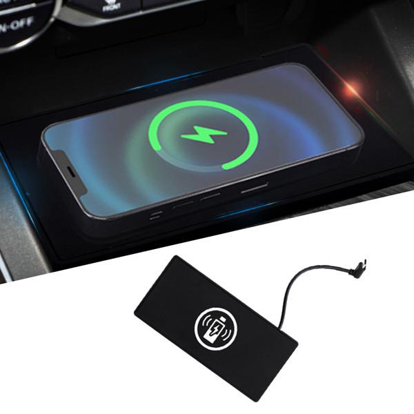 Black 15W Wireless Car Charger Pad for Mobile Phones, ABS Material