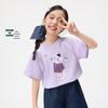 Xiaoyinnan Girls' Cloud Cotton Printed Short-Sleeve T-Shirt