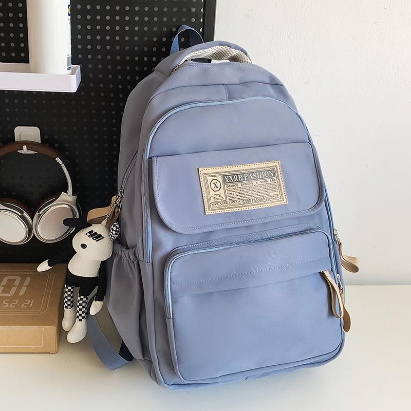 School Bag Children Primary School Students Female Large Capacity Burgundy Backpack Middle School Students College Students Male Backpack