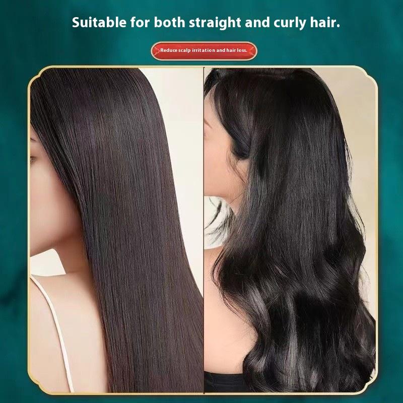 Holzkamm mit langem Griff und breiten Zinken zum Locken und Wellenstylen der Haare, professionelles Salonwerkzeug für schwarzes Haar und Perücken