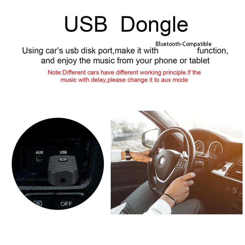 Bluetooth-compatible Dongle 3 in 1 BT5.0 USB Adapter Stereo Audio Transmitter Receiver for TV Computer Car Earphone Headset
