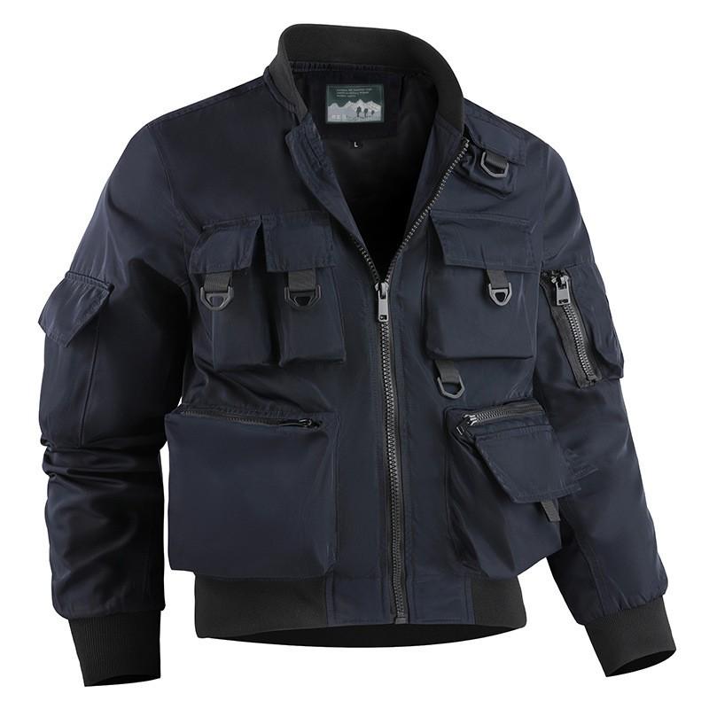Fall Winter Men's Baseball Jacket Men's Casual Versatile Outdoor Cross-Country Sports Windproof Waterproof Jacket