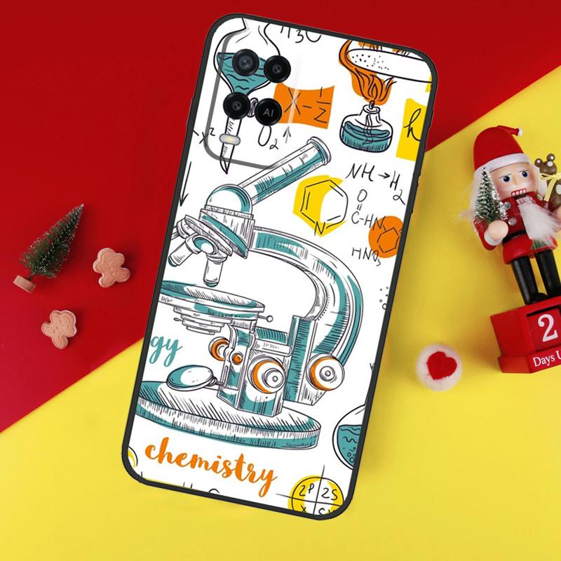 Vintage Chemie-Labor-Etui Für Oppo A78 A98 A18 A38 A58 A5 A6 Pro A54 A74 A94 A17 A57 A80 A60 A40 A96 A76 A16 A15
