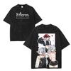 Gothic Washed Frieren Beyond Journey's End Printed T‑Shirt Anime Manga Retro Graphic Oversized Short Sleeve Casual Streetwear Cotton Tee For Men Women