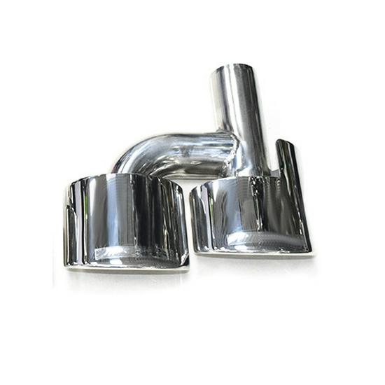 Mercedes C-Class W204 AMG Style Quad Exhaust Tailpipe Muffler Trim - Stainless Steel
