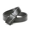 Men'S Automatic Buckle Iron Buckle Hemming Lychee Pattern Black Belt Middle-Aged And Young Business Belt