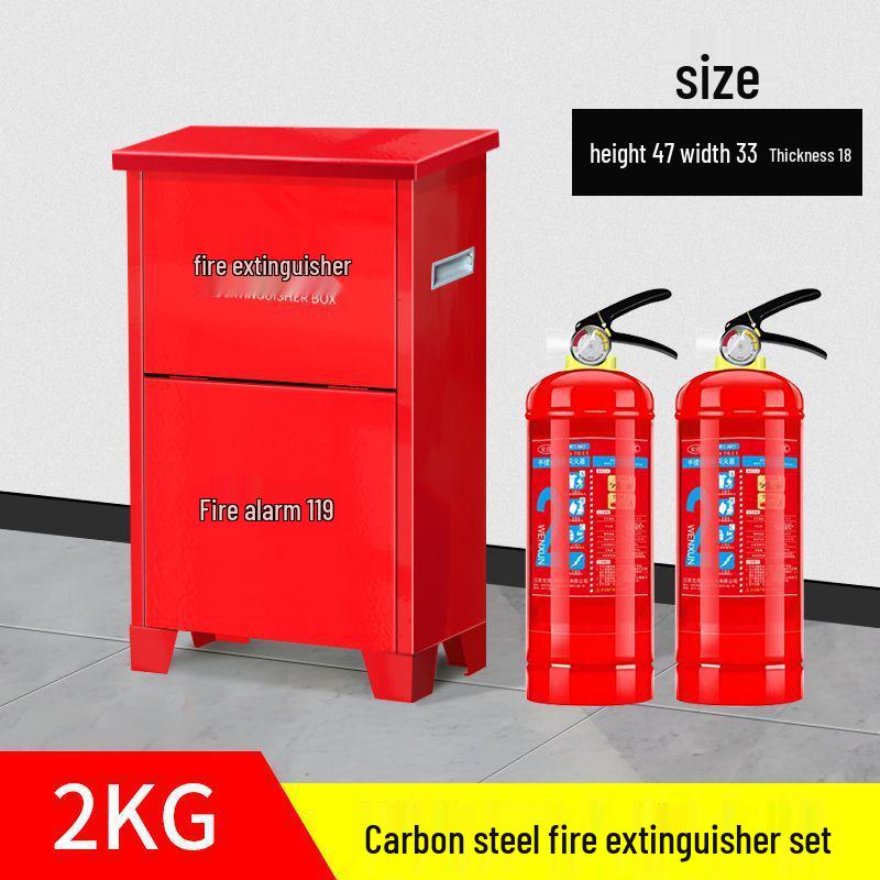 

Fire Extinguisher Set: 4kg Shop-Use & 5kg Dry Powder with Equipment Box