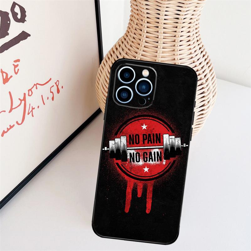 Bodybuilding Gym Fitness Phone Case For iPhone 16 Pro Max 15 14 13 11 12 17 Pro Max mini 15 16 Plus 16e 17 Air Cover
