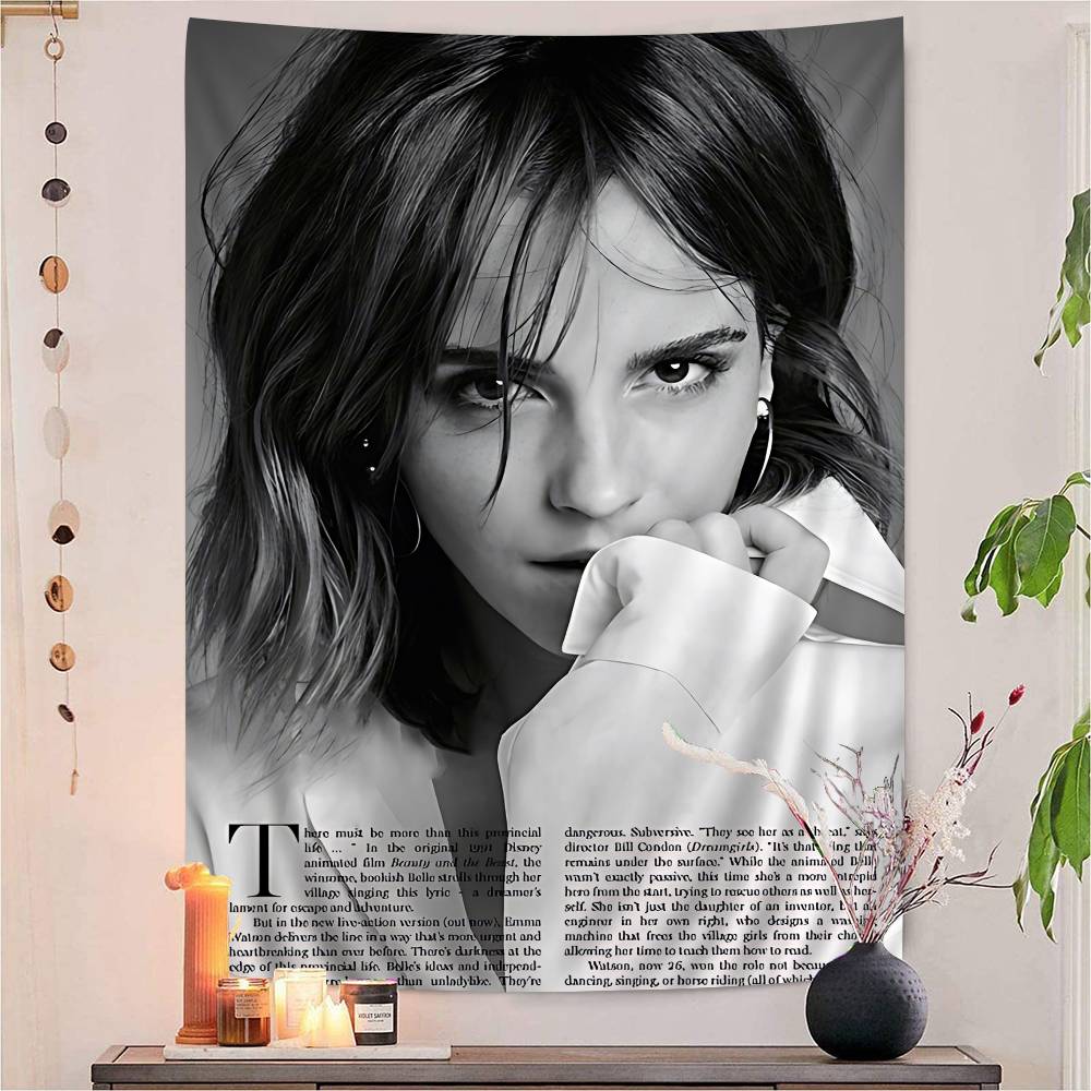 Actress Eemma Watsons Anime Colorful Tapestry Wall Hanging Bohemian Wall Tapestries Mandala Wall Art Decor