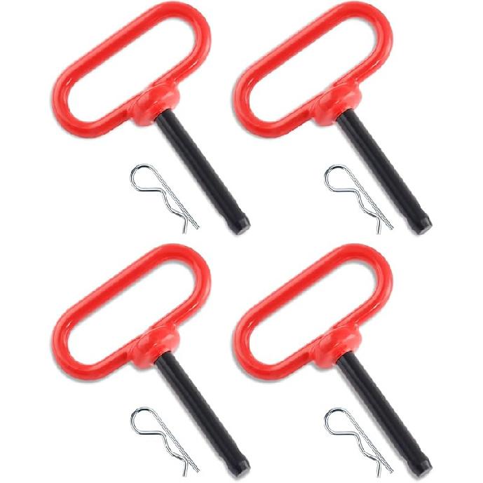 2Pack Hitch Pin, 1/2 X 3 Inch Trailer Hitch Pin With Clip And Rubber-Coated Handle, Strong Heavy Duty Lawn Mower Hitch Pin For Mowers, Tractor Truck,