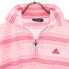 Adidas Border Golf Short Sleeve Half Zip Shirt M Pink Men's Used
