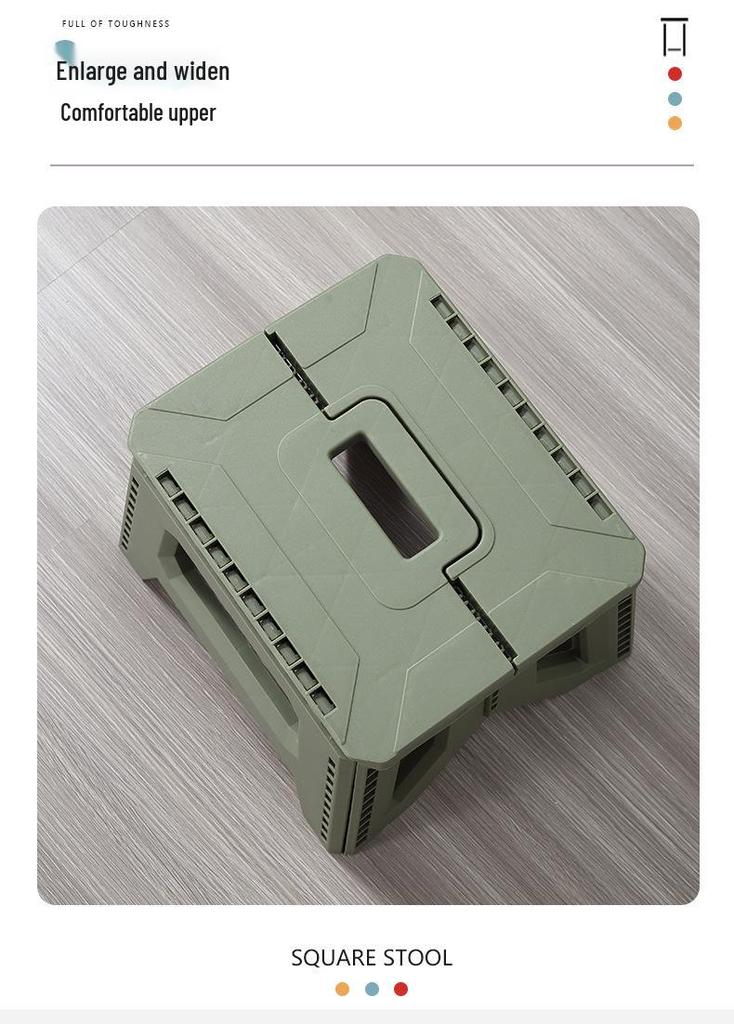 Collapsible Plastic Stool for Camping, Fishing, Storage & Shoe Changing