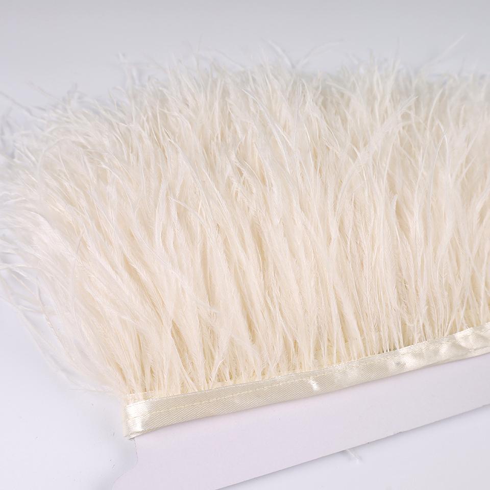 Ostrich Feathers Trim 13-18 CM Plumes on Ribbon Selvage For DIY Wedding Sewing in Dress Decoration Crafts Accessories Wholesale