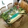Flower Cane Vine Tablecloth Washable Thicken Cotton Cloth Nature Pattern Dustproof Rectangular Round Table Cover