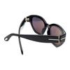 TF Rectangular Logo Design Sunglasses Women sunglasses Black FT108601A55