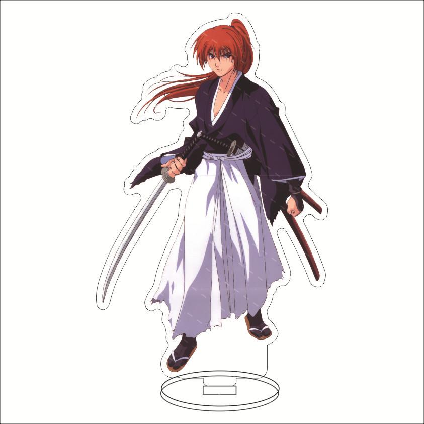 Rurouni Kenshin Anime Stand Action Figure HIMURA KENSHIN Tomoe Yukishiro Acrylic Standing Model Plate Holder Cosplay