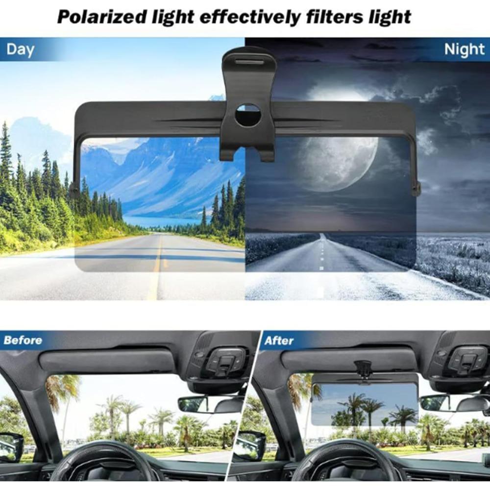 Auto-Sonnenblende mit polarisierter Blendschutzfunktion, universelle Auto-Sonnenblende mit polarisierter Blendschutzfunktion, für eine klarere Sicht (1 Stück).