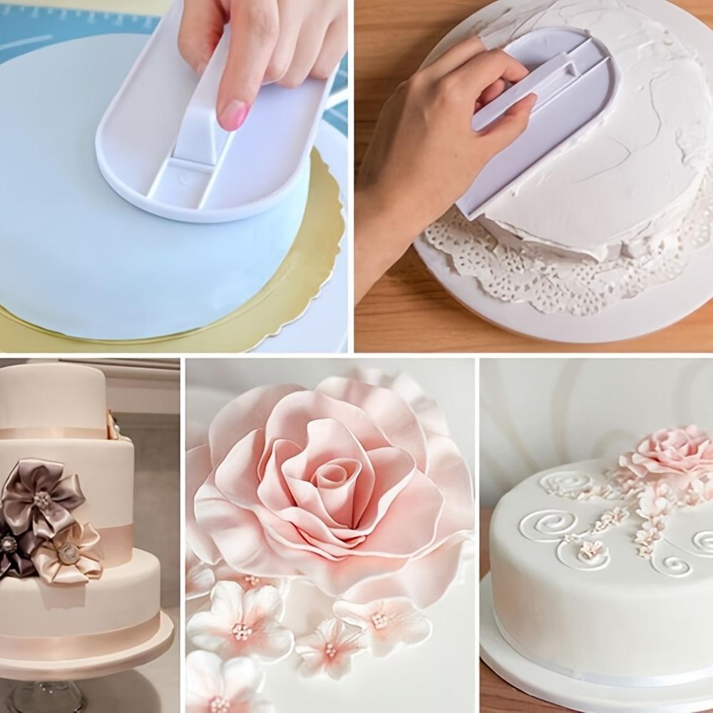 1 pz Accessorio per piatto girevole per torta fai da te Set multifunzionale per lisciare la crema per torte Raschietto in plastica Strumento per la cottura