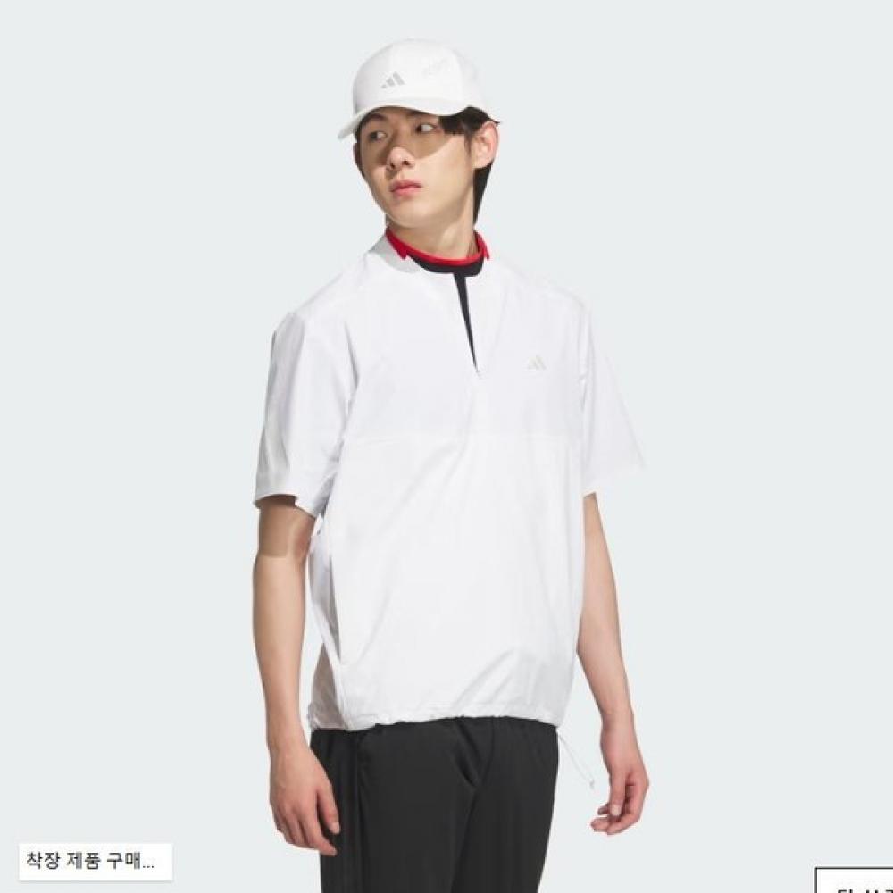 Adidas Golf 25SS Men S Adizero 1 4 Windbreaker Zip Up White Je8290