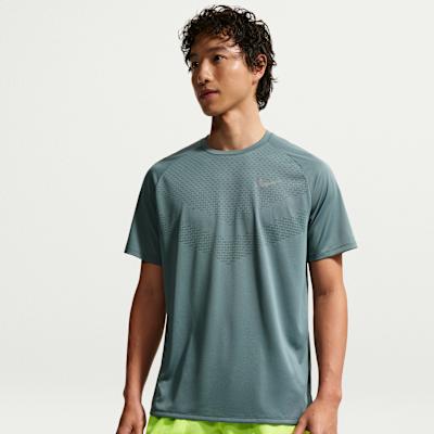 Nike Running T Shirts Men s Mineral Slate Moderate L