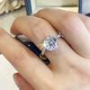 3 Carat D Color Moissanite Ring in AU750 White Gold with Side Stones - Includes Authenticity Certificate