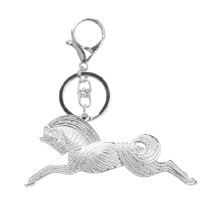 

Symbolic Horse Keychain Charm with Chinese Zodiacal Significance Retro Wallet Ornament for Thoughtful Presents серебряный