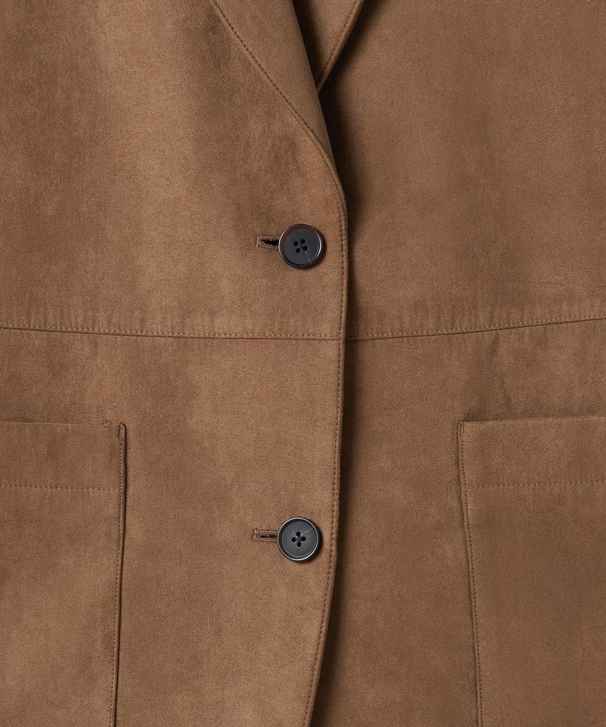 Musinsa Standard Woman Women'S Synthetic Suede Oversized Blazer [Light Brown]