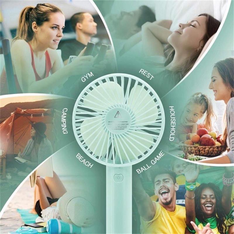 USB Rechargeable Portable Mini Desktop Fan with Phone Stand Outdoor Home Fan Mini Handheld Spray Fan