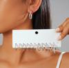 Twelve-piece geometric round twisted silver needle stud earrings fashionable commuter earrings