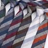 Luxury 8CM Mens Ties Stripes Classic Business Jacquard Woven Neck Ties Necktie For Men Groom Wedding Party Neckwear