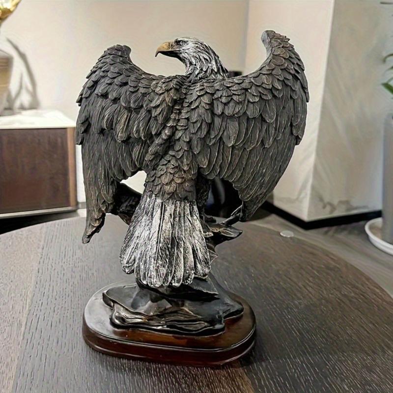 Resin Bird Sculpture Ornament with Spreading Wing Motivational Gift for Modern Homes Office Desk Shelf Decoration