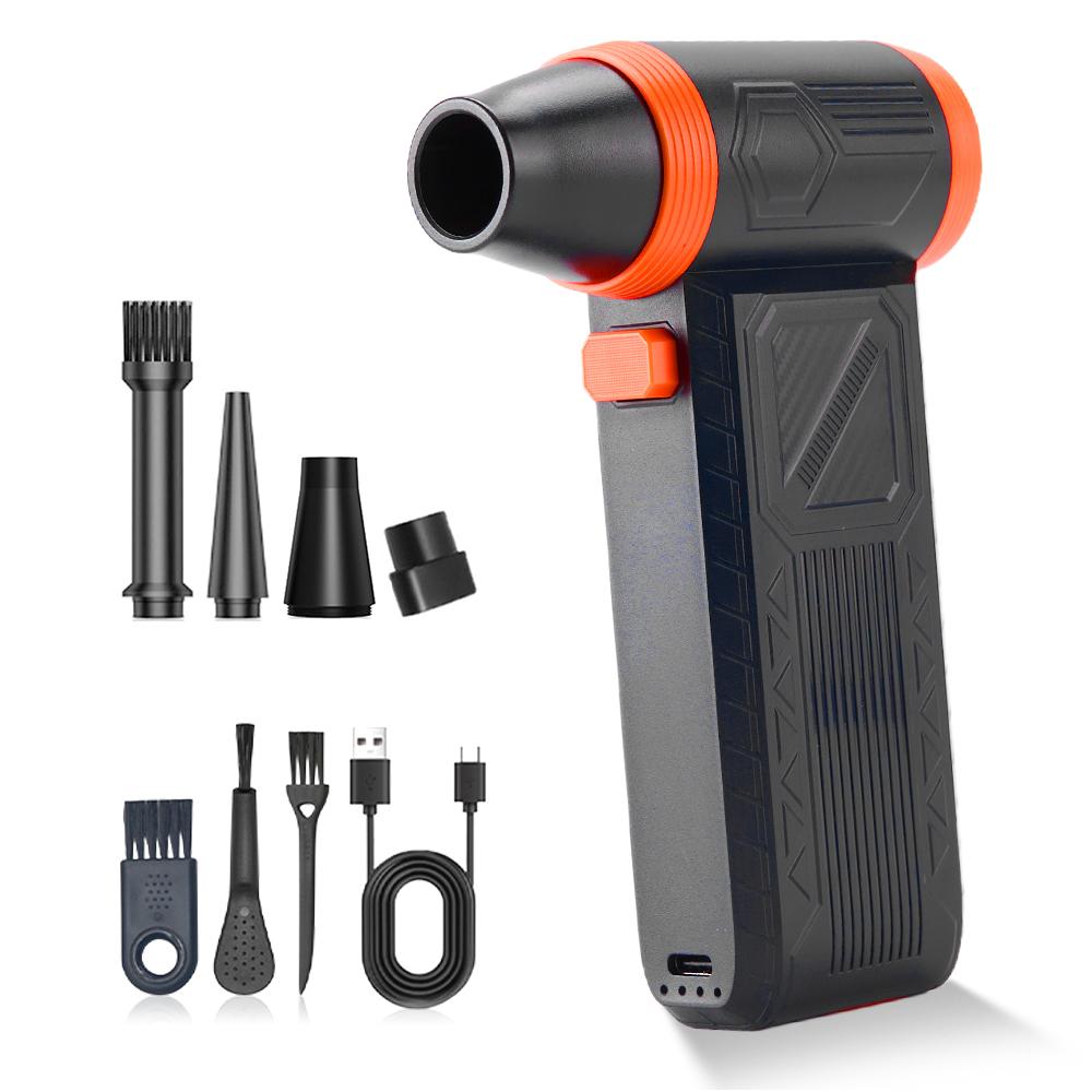 

Turbo Violent Blower 200,000RPM Mini Turbo Jet Fan with 4 Nozzles&Light Electric Air Blower 52m/s High Speed Dust Blowing Tools чёрный