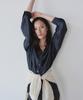 Ieoning Light Veil Wrap Shirt, Charcoal
