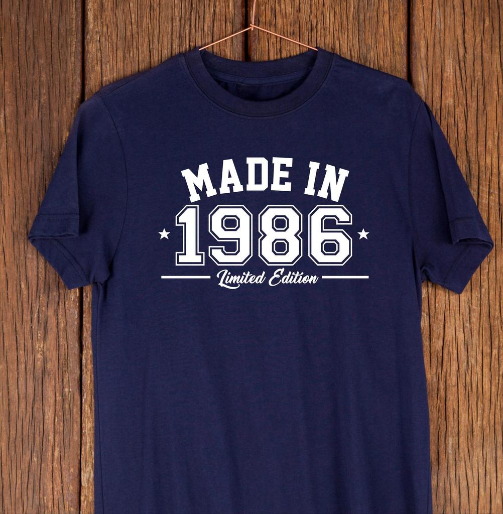 1986 Birthday T-Shirt - 40th Birthday Gift, Made in UK