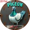 D plane Circular floral metal sign with peonies retro tin style design for home wall art decoration D Flat Perfect for Roo