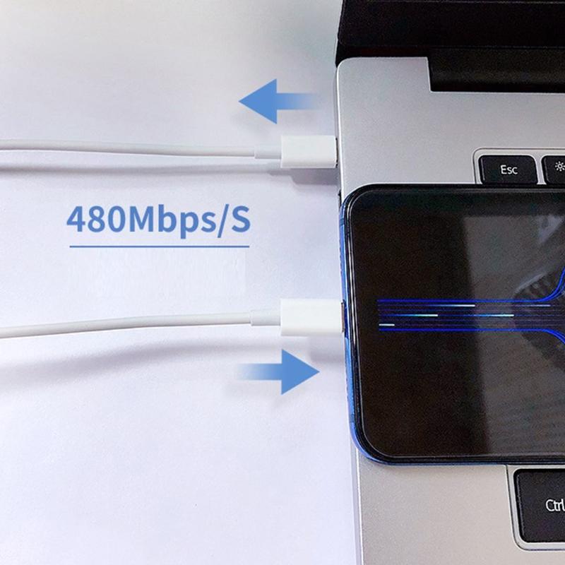 Type-C to Type-C PD 60WFast Charging Wire Data Transfer Cord for Computer Laptop Durable Type-C Cable