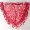 Embroidered Floral Lace Shawls Breathable Tassels Lace Head Scarf Vintage Headwrap  Women Wedding