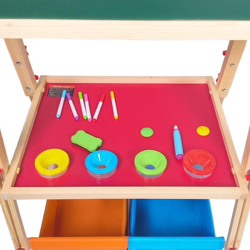 Adjustable Double-Sided Magnetic Drawing Board & Blackboard for Kids - Freestanding, Home Use, Ideal for Primary Students