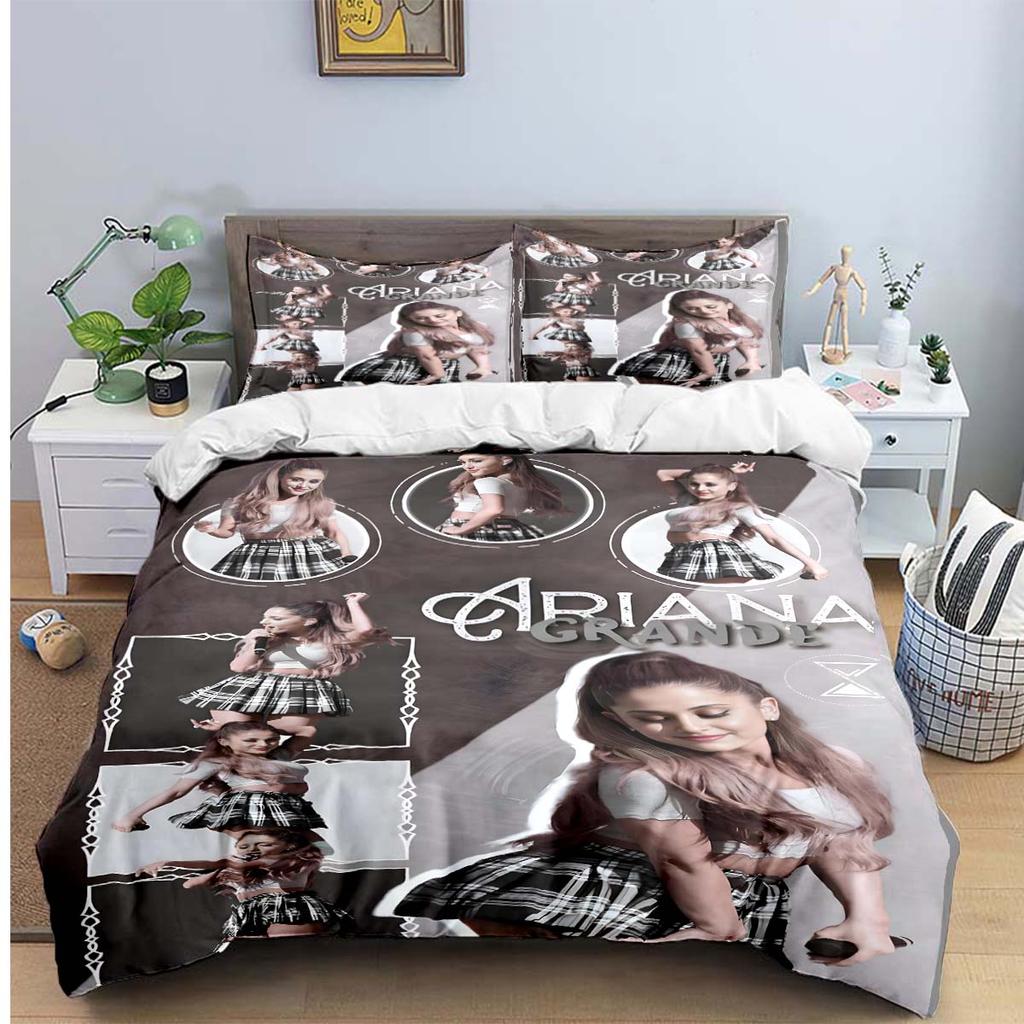 Comforter Fashion Pop Singer A-Ariana G-Grande Print Bedding Sets Bed Supplies Set Bed Comforter Set Bedding Set Luxury Gift