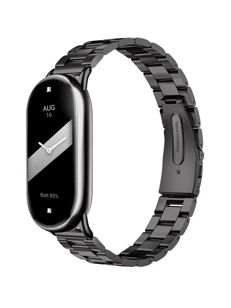 For Xiaomi Band 10/9/8 NFC Metal Stainless Steel Watch with Adjustable Strap Tool
