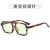 European American Style Sun Glasses for Women Square Shape Double Bridge Sunglasses Women Travelling Hiking Man Sunglass