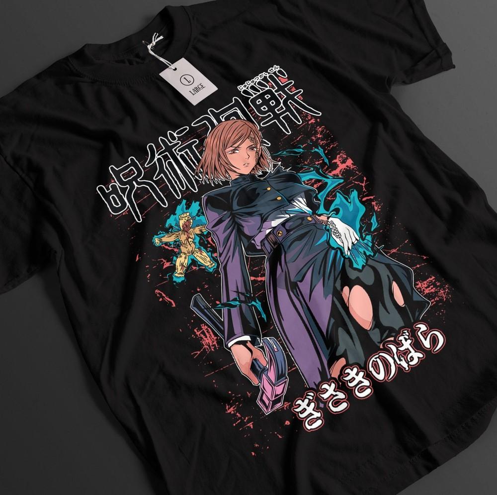 

Jujutsu Kaisen Shirt Nobara Kugisaki T-Shirt Sukuna Mahito JJK Anime Unisex Tee L